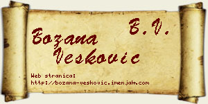 Božana Vesković vizit kartica